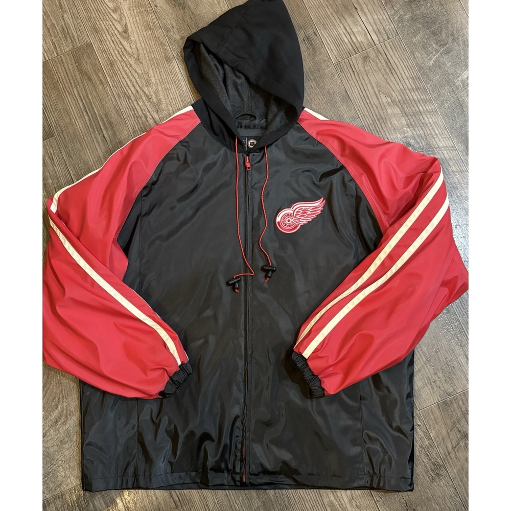 Detroit Red Wings NHL G-III Men's Coat Jacket Black/Red Adult Size Large